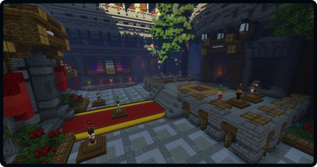 Vue du spawn médiéval du pack Lifesteal